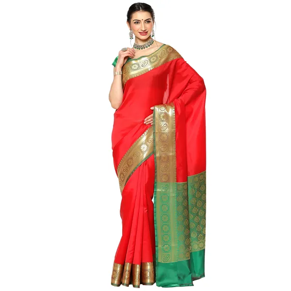 Red_Valkalam_Katan_Silk_Banarasi_Sarees_For_Women_GEKH25