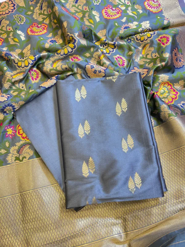 Grey_Katan_Silk_Zari_Booti_Banarasi_3_pcs_Suit_Set_with_Multicolor_Mina_Dupatta_700SKL_KS5