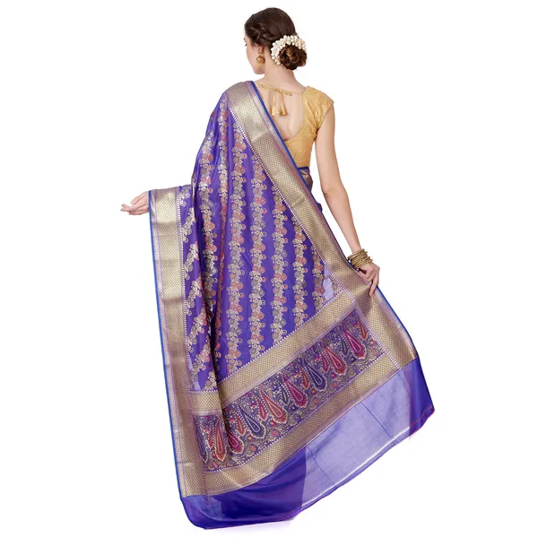 Humairah_Presents_Blue_Satin_Silk_Saree_With_Blouse_Piece(JA44)
