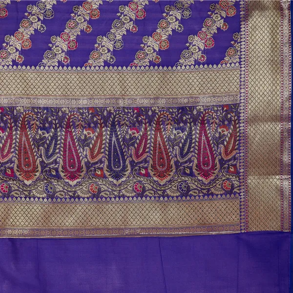Humairah_Presents_Blue_Satin_Silk_Saree_With_Blouse_Piece(JA44)