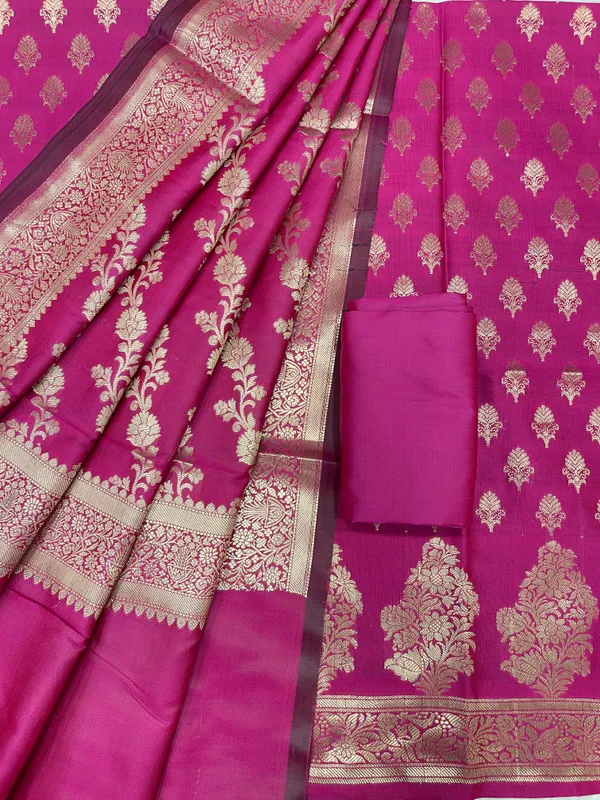 Magenta_Katan_Silk_Zari_Border_Banarasi_3_pcs_Suit_Set_800JD_KB4
