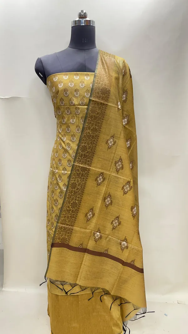 Humairah_Yellow_Cotton_Floral_Resham_Mina_Booti_3_pcs_Suit_set_with_Plain_Bottom_and_Resham_Zari_Mina_Floral_Boota_Yellow_Dupatta