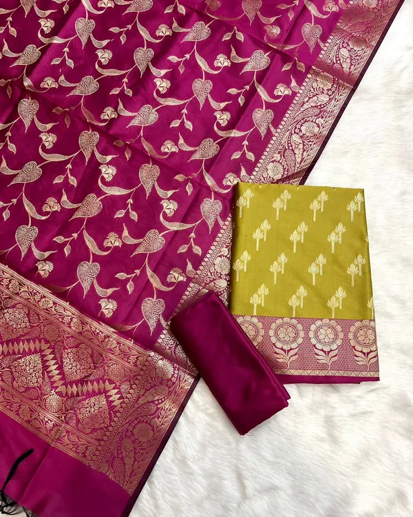Mustard_Gold_Katan_Silk_Floral_Zari_Booti_Contrast_Magenta_Daman_Banarasi_Suit_with_Magenta_Zari_Jaal_Dupatta_1050ASG_BS5