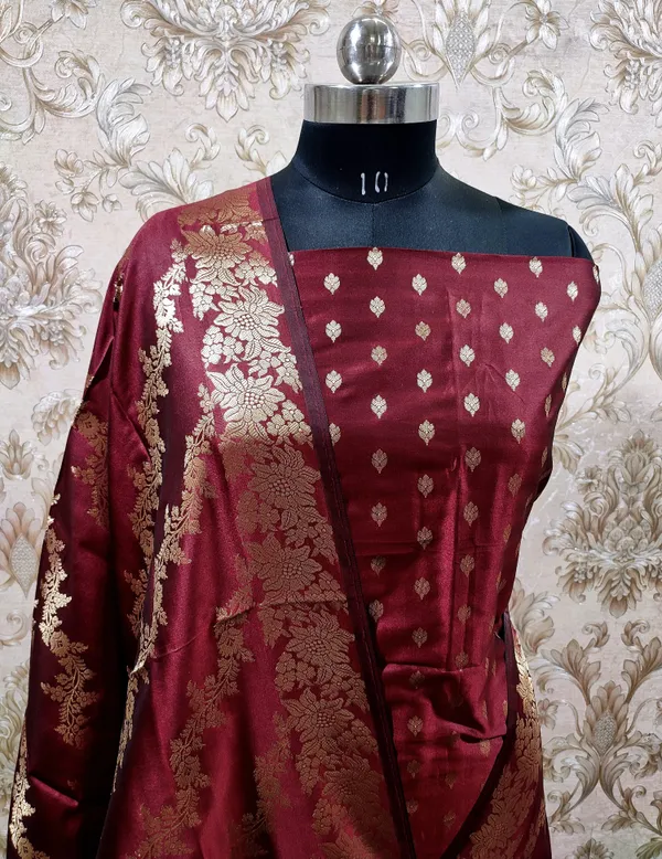 Burgundy_Katan_Silk_Floral_Zari_Booti_with_Aada_Stripe_Dupatta_Banarasi_Suit_700SKL_KS51