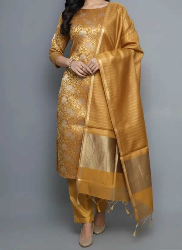 Gold_Silk_Brocade_Resham_Zari_Banarasi_Suit_with_Cotton_Stripe_Zari_Dupatta_600SKL_MB6