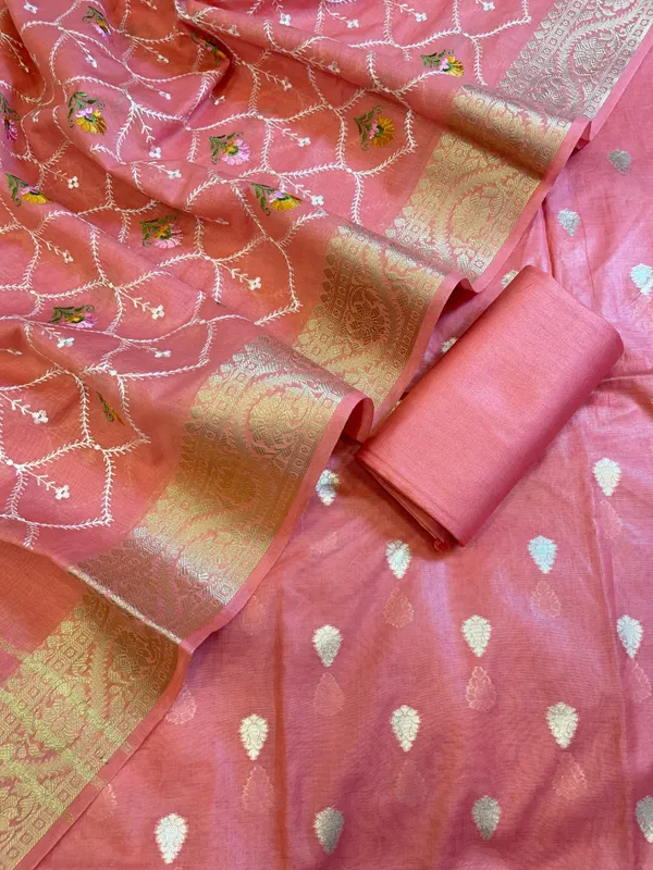 Peach_Pure_Mercerise_Cotton_Banarasi_Suit_with_Floral_Resham_Embroidery_Dupatta_130IM_PCM1