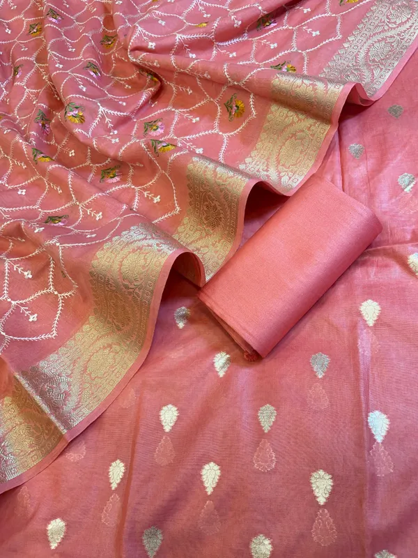 Peach_Pure_Mercerise_Cotton_Banarasi_Suit_with_Floral_Resham_Embroidery_Dupatta_130IM_PCM1