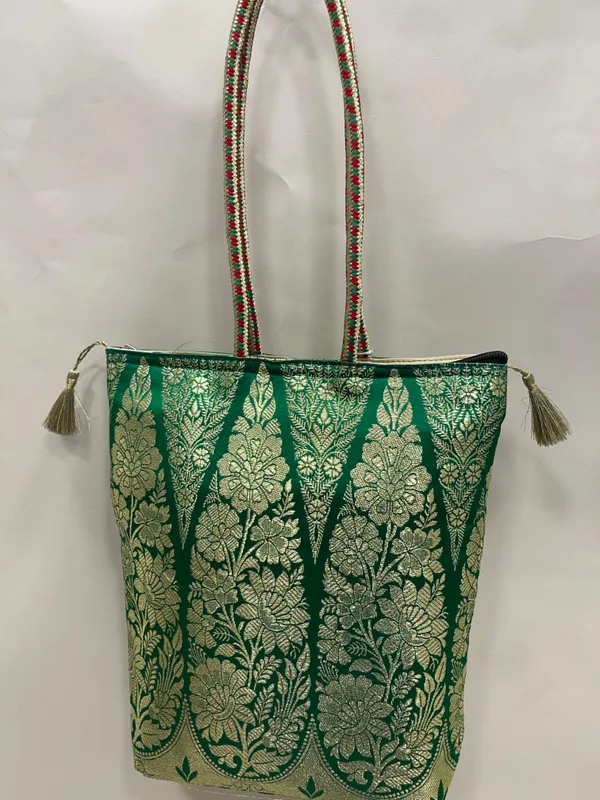 Green_Banarasi_Hand_Bag_HBG_501