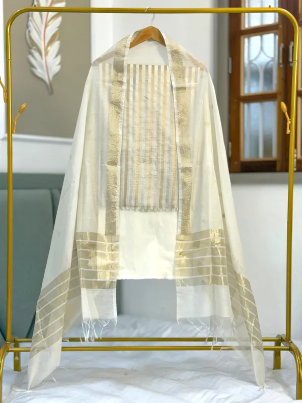 Off_white_Mal_chanderi_Sona_Roops_Stripe_Zari_Banarasi_Suit_with_Dollar_Booti_Tissue_Anchal_Dupatta_130PNJ_MCS1