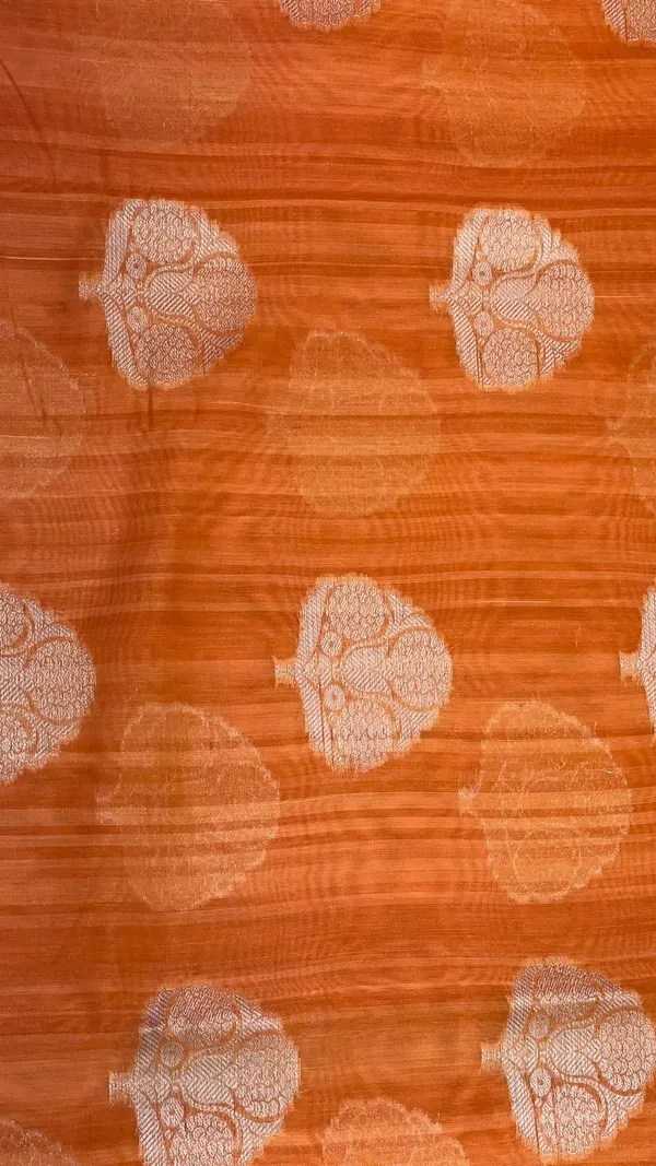 Orange_Matka_Silk/Silk_Blend_Banarasi_Sarees_For_Women_GEMTKSLK_3