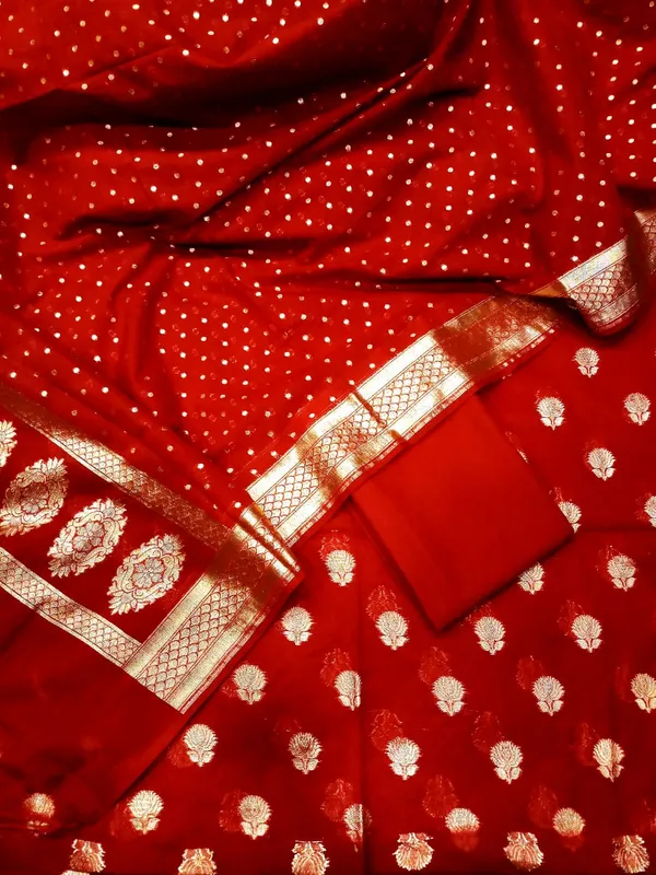 Red_Pure_Mercerised_Banarasi_Suit_with_Lorex_Weaving_&_Floral_Booti_Dupatta_1100SKL_MSL8