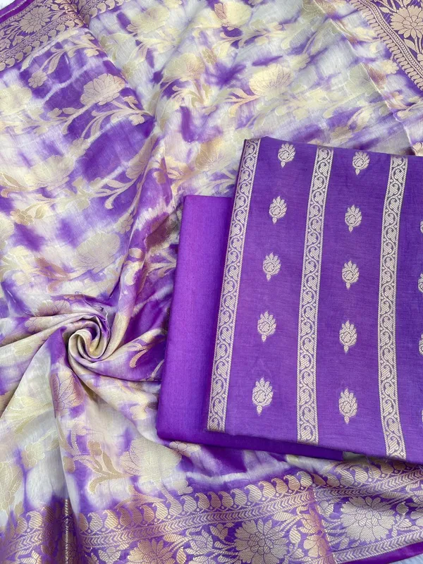 Lavander_Mercerise_Cotton_Stripe_Zari_Booti_Banarasi_Suit_Set_with_Marble_Dye_Dupatta_12SKL_CH13