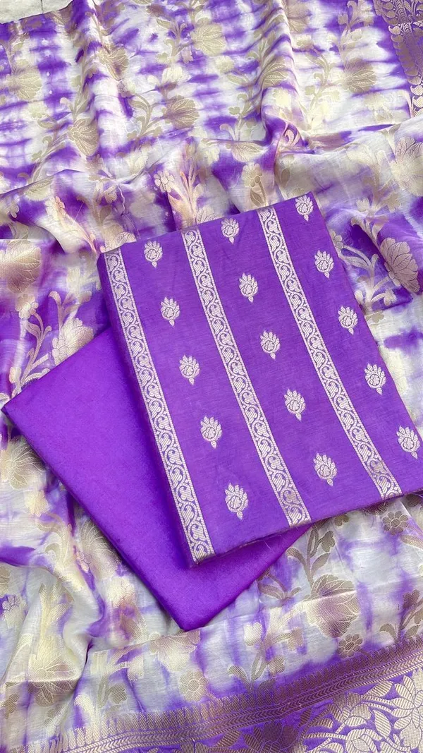 Lavander_Mercerise_Cotton_Stripe_Zari_Booti_Banarasi_Suit_Set_with_Marble_Dye_Dupatta_12SKL_CH13