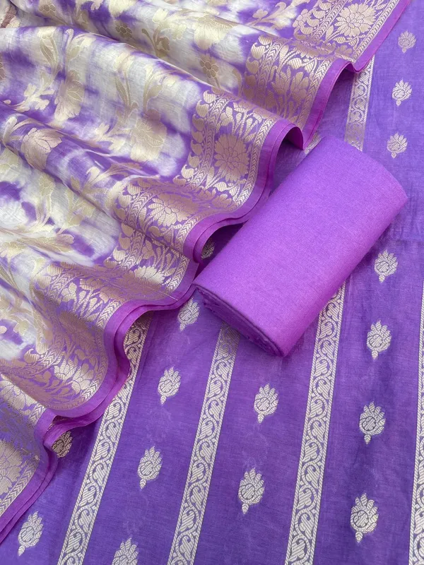 Lavander_Mercerise_Cotton_Stripe_Zari_Booti_Banarasi_Suit_Set_with_Marble_Dye_Dupatta_12SKL_CH13