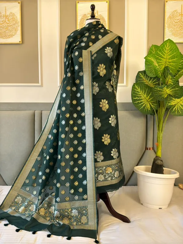 Dark_Green_Tussar_Silk_Alfi_Mina_Sona_Roopa_Boota_Banarasi_Suit_With_Floral_Booti_Dupatta_260PNJ_TS5