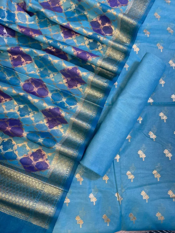 Sky_Blue_Pure_Cotton_Lorex_weave_Dual_Zari_Booti_Banarasi_Suit_1300IM_PCL11