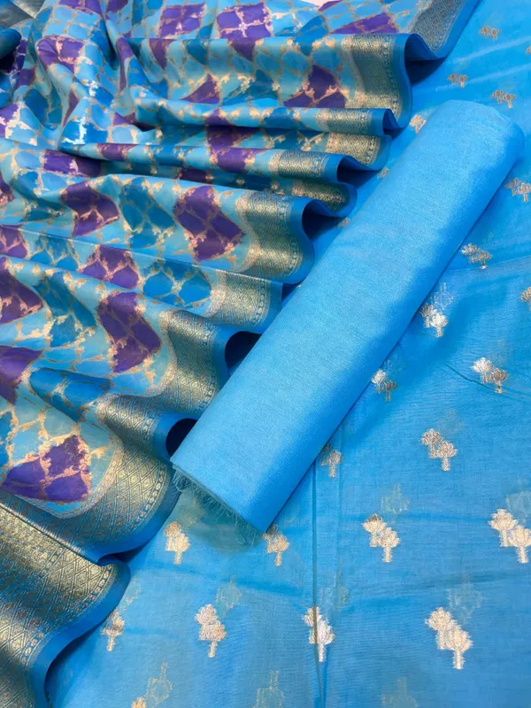 Sky_Blue_Pure_Cotton_Lorex_weave_Dual_Zari_Booti_Banarasi_Suit_1300IM_PCL11