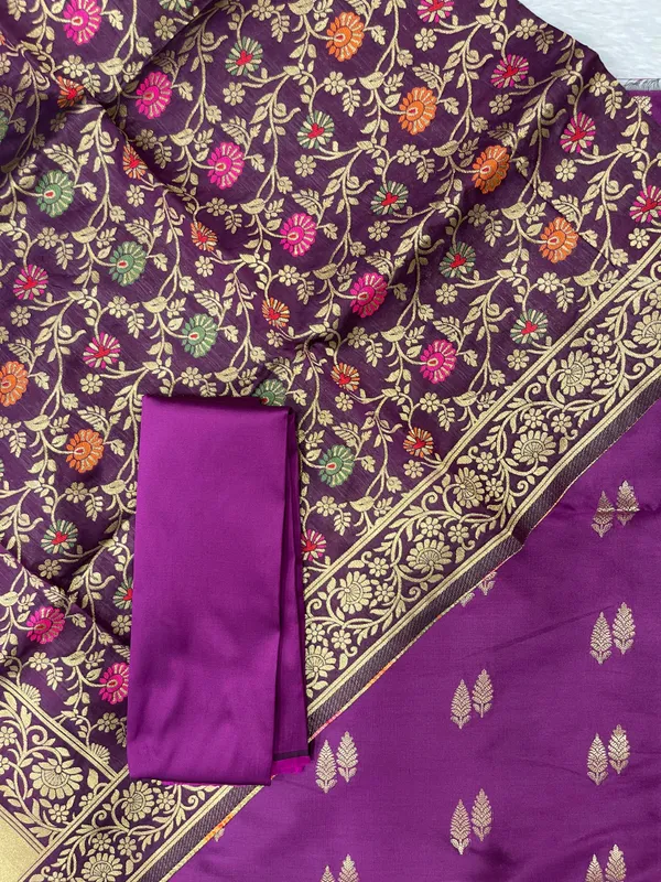Purple__Katan_Silk_Zari_With_Multicolor_Mina_Jaal_Dupatta_Banarasi_Suit_Set_800SKL_KS33