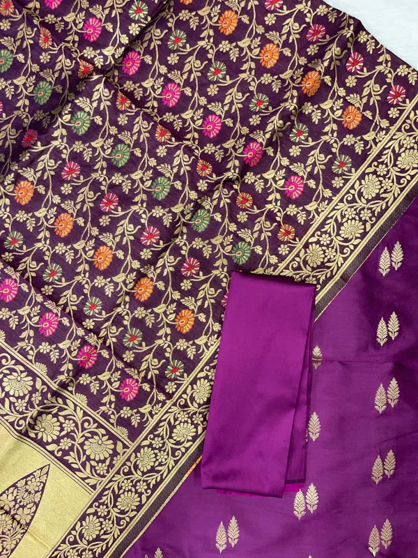 Purple__Katan_Silk_Zari_With_Multicolor_Mina_Jaal_Dupatta_Banarasi_Suit_Set_800SKL_KS33