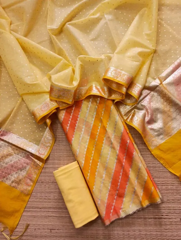 Yellow_Pure_Mercerised_Lorex_Weave_Suit_with_Hand-Brushed_Lorex_Dupatta_1250SKL_MH4