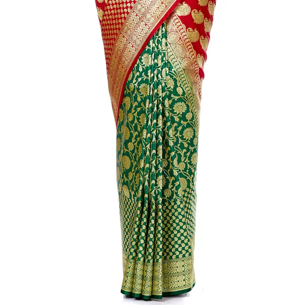 Humairah_Presents_Red_Satin_Silk_Saree_With_Blouse_Piece(JA21)