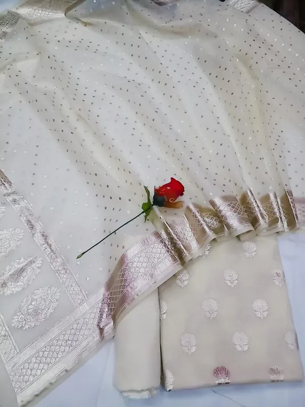 Off-white_Pure_Mercerised_Banarasi_Suit_with_Lorex_Weaving_&_Floral_Booti_Dupatta_1100SKL_MSL9