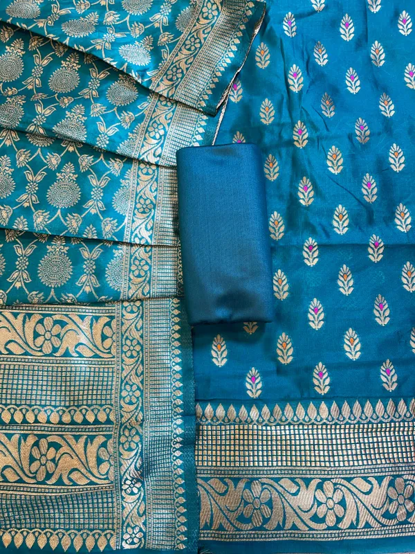 Blue_Butter_Silk_Zari_Mina_Booti_Banarasi_3_pcs_Suit_Set_600SKL_BS6