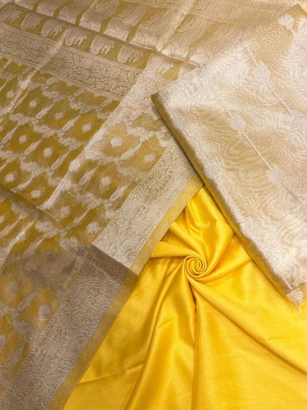 Humairah_Yellow_Tissue_Silk_Floral_Zari_Stripe_Booti_3_pcs_Suit_Set_with_Plain_Bottom_and_Floral_Zari_Checkered_Jaal_Yellow_Dupatta