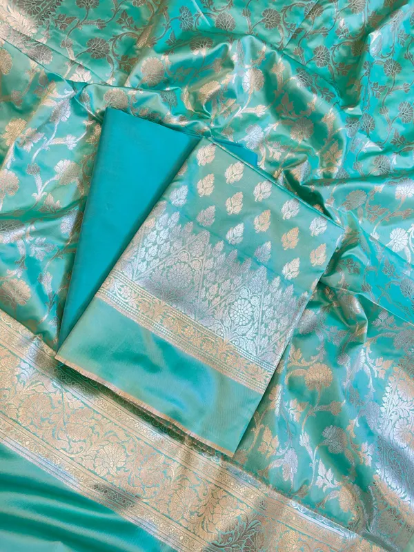 Seagreen_Semi_Silk_Floral_Zari_Booti_Banarasi_3_pcs_Suit_Set_900AJ_SK32