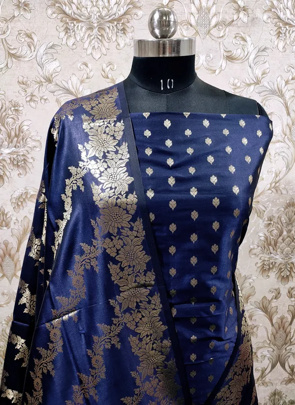 Navy_Blue_Katan_Silk_Floral_Zari_Booti_with_Aada_Stripe_Dupatta_Banarasi_Suit_700SKL_KS53