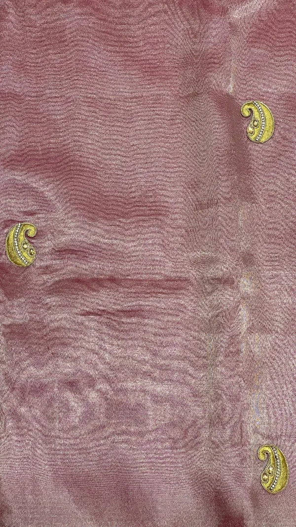 Humairah_Presents_Pink_Lace_Work_Zardozi_Pattern_Patch_work_Saree_with_jacquard_Blouse