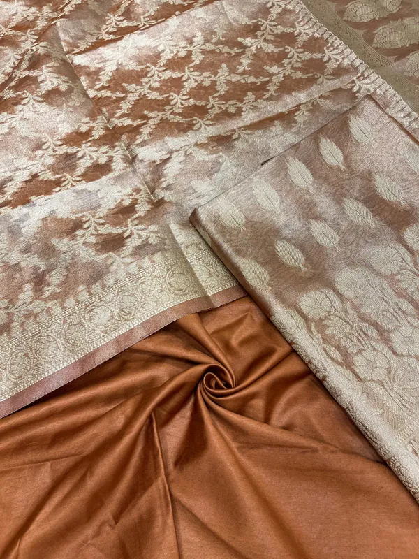 Humairah_Brown_Tissue_Silk_Floral_Zari_Booti_3_pcs_Suit_Set_with_Plain_Bottom_and_Floral_Zari_Jaal_Brown_Dupatta