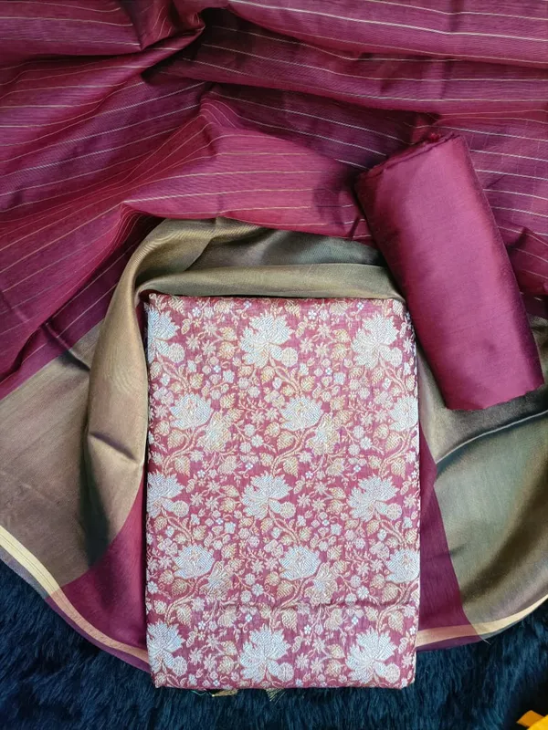 Maroon_Silk_Brocade_Resham_Zari_Banarasi_Suit_with_Cotton_Stripe_Zari_Dupatta_600SKL_MB1