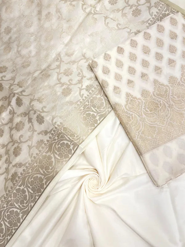 Humairah_White_Art_Silk_Floral_Zari_Booti_3_pcs_Suit_set_with_Plain_Bottom_and_Tilfi_Floral_Zari_Jaal_White_Dupatta