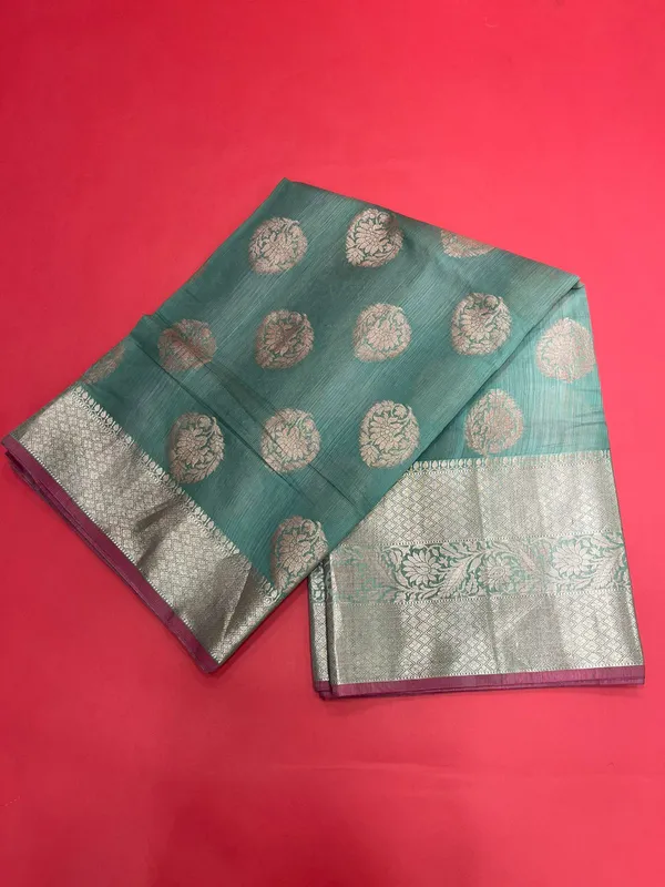 Green_Matka_Silk/Silk_Blend_Banarasi_Sarees_For_Women_GEMTKSLK_204