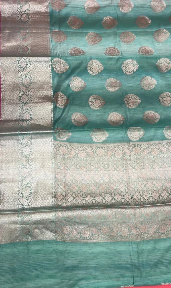 Green_Matka_Silk/Silk_Blend_Banarasi_Sarees_For_Women_GEMTKSLK_204