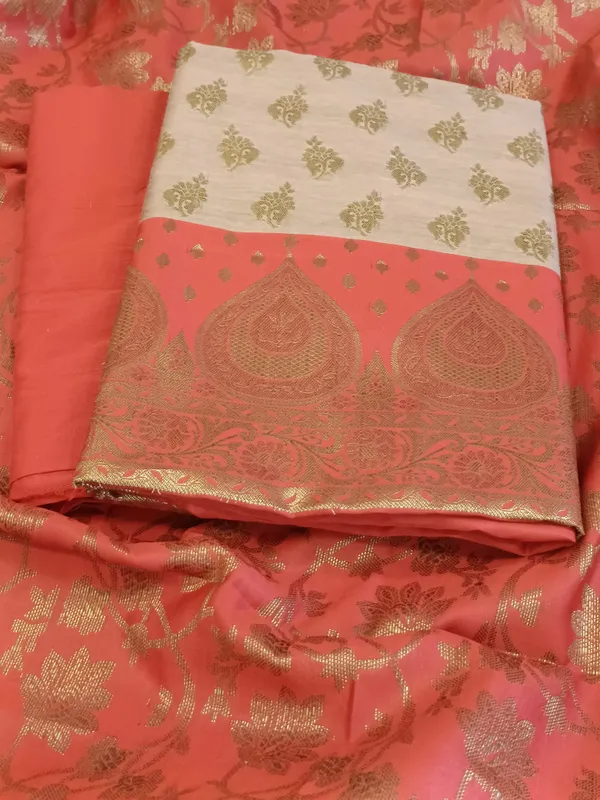 Tussar_Cotton_Floral_Zari_Booti_with_Contrast_Red_Silk_Border_Banarasi_Suit_525IM_CTN5
