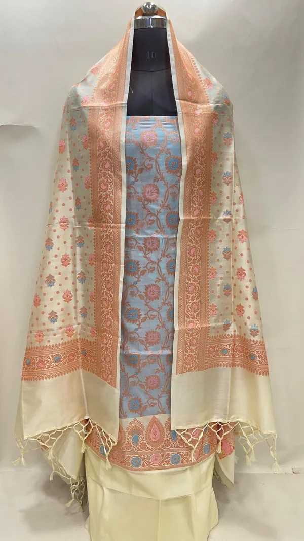 Humairah_Presents_Sky_Blue_Semi_Katan_Silk_Floral_Minakari_Jaal_3_pcs_Suit_Set_with_Contrast_Lemon_Yellow_Bottom_and_Minakari_Floral_Booti_Lemon_Yellow_Dupatta_ASD_151