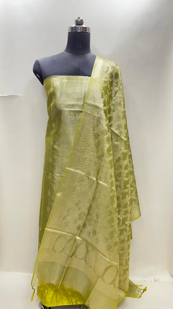 Humairah_Lime_Yellow_Tissue_Silk_Floral_Zari_Stripe_Booti_3_pcs_Suit_Set_with_Plain_Bottom_and_Floral_Zari_Booti_Jaal_Lime_Yellow_Dupatta