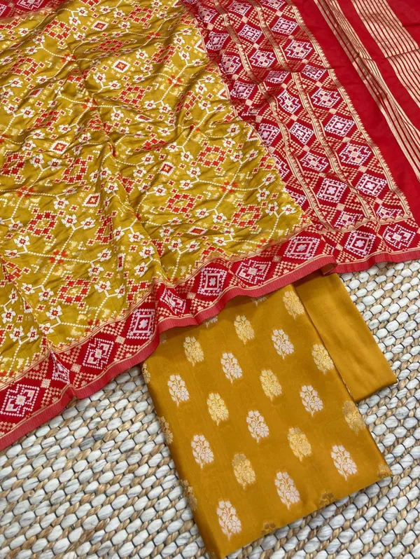 Mustard_Katan_Silk_Silver_Gold_Zari_With_Patola_Weave_Dupatta_Suit_Set_700SKL_KS40