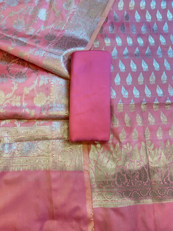 Pink_Semi_Silk_Floral_Zari_Booti_Banarasi_3_pcs_Suit_Set
