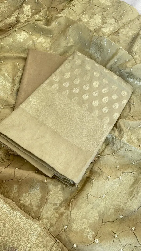 Beige_Cotton_Blend_Leaf_Zari_Booti_Banarasi_Suit_with_Bandhani_Zari_Jaal_Dual_Shade_Dupatta_1325DAN_SBN3