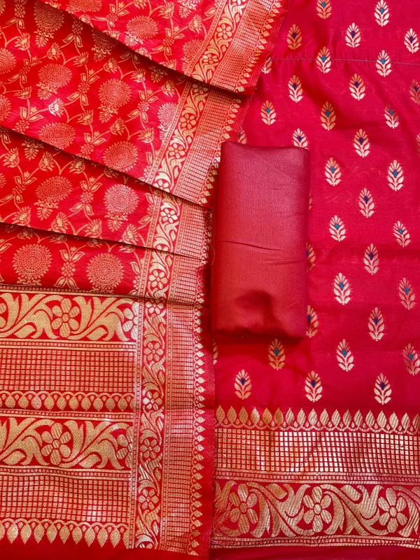 Red_Butter_Silk_Zari_Mina_Booti_Banarasi_3_pcs_Suit_Set_600SKL_BS11