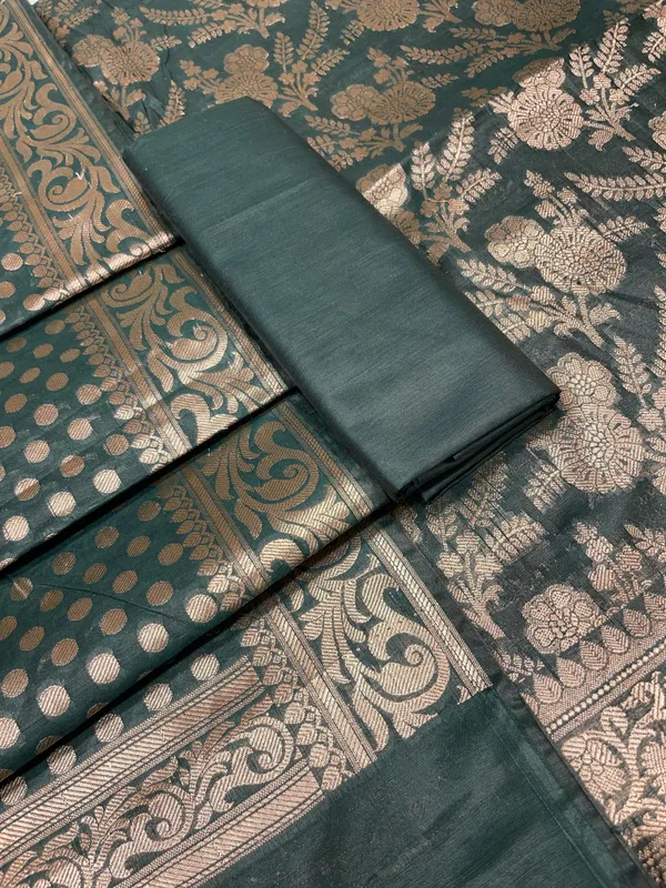 Dark_Green_Cotton_Silk_Boota_Banarasi_3_pcs_Suit_Set_675JVC_108