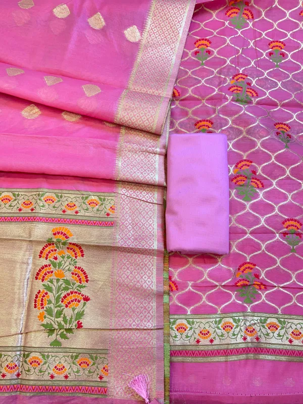 Pink_Jamdani_Weave_Cotton_Banarasi_3_pcs_Suit_Set_600SKL_JM6