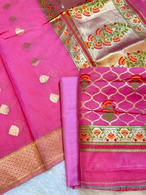 Pink_Jamdani_Weave_Cotton_Banarasi_3_pcs_Suit_Set_600SKL_JM6
