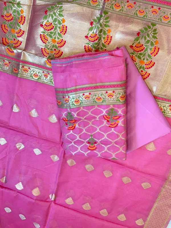 Pink_Jamdani_Weave_Cotton_Banarasi_3_pcs_Suit_Set_600SKL_JM6