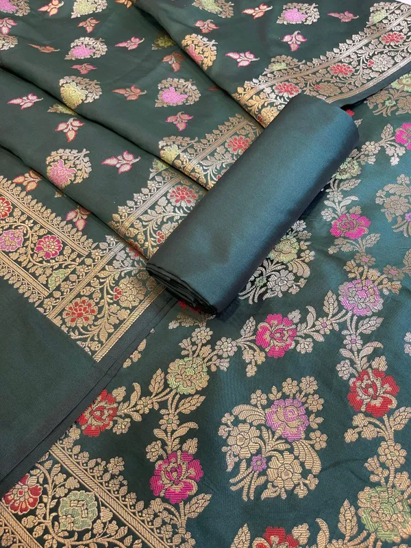 Dark_Green_Semi_Silk_Alfi_Minakari_Zari_Jaal_Banarasi_Suit_1000AJ_SSLK13