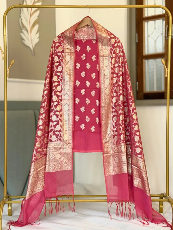 Fuchsia_Pink_Mal_Chanderi_Lorex_Zari_Booti_Banarasi_Suit_With_Chanderi_Weave_Dupatta_150PNJ_MCL6