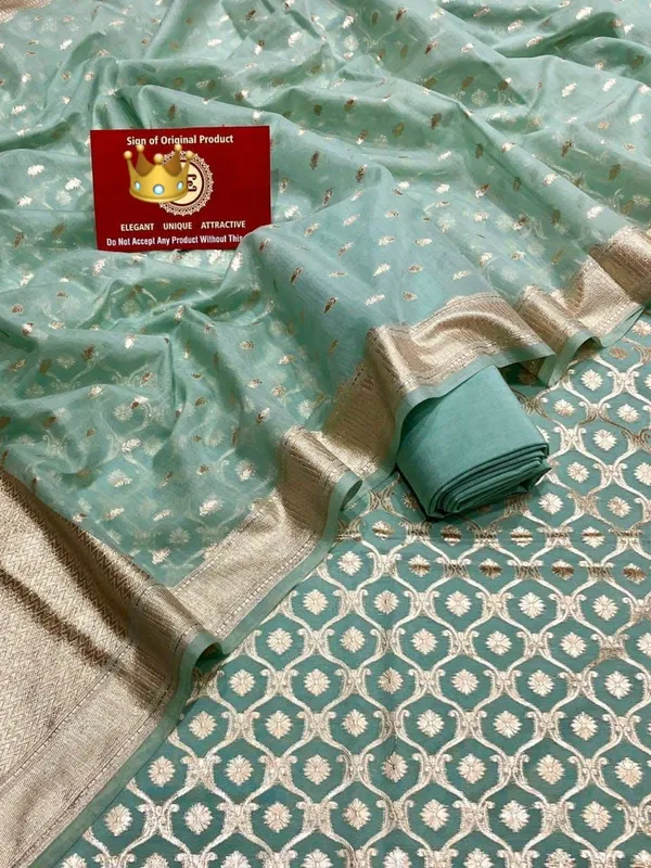 Sea_Green_Mescrize_Cotton_Floral_Jaal_Banarasi_3_Pcs_Suit_Set_Skl_Ms10